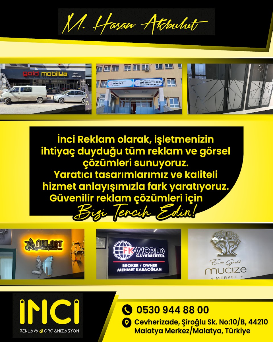 Reklam ve Tabelacılar İnci Reklam — Manavgat Antalya