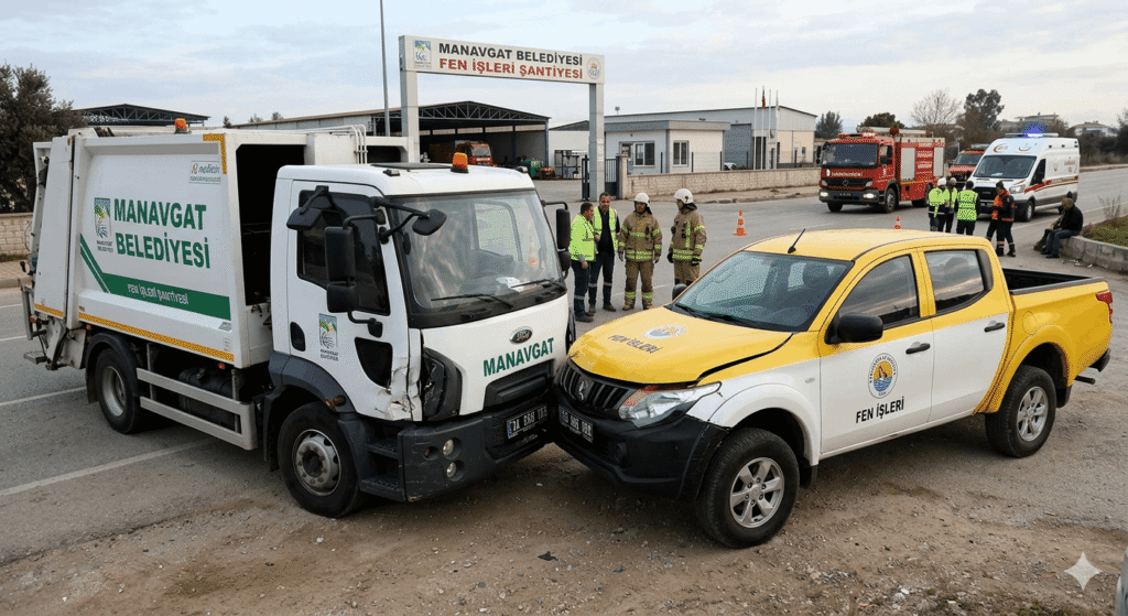 Manavgat’ta Belediye Araçları Çarpıştı: 7 Yaralı