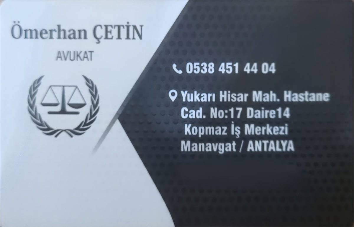 AVUKAT ÖMERHAN ÇETİN Manavgat Avukatlık Bürosu – Fotoğraf 1