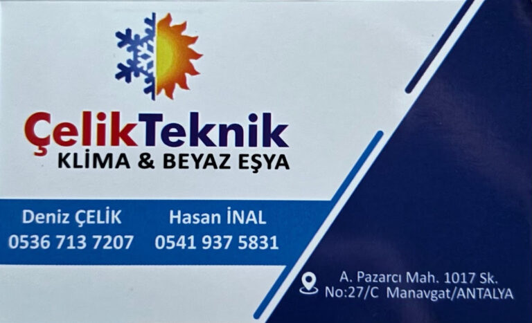Çelik Teknik Klima & Beyaz eşya — Manavgat manavgat beyaz eşya