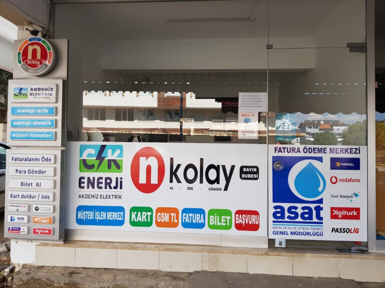 CLK AKDENİZ BAYIR ŞUBESİ NKOLAY ÖDEME MERKEZİ YAYLA MAH REMZİ GÜVEN CAD NO 140/B MANAVGAT — Manavgat Manavgat Elektrik