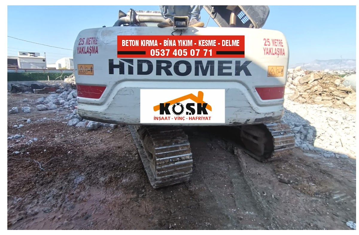 KÖŞK HAFRİYAT VİNÇ FORKLİFT BİNA YIKIM KIRIM KESİM KAROT – Fotoğraf 10