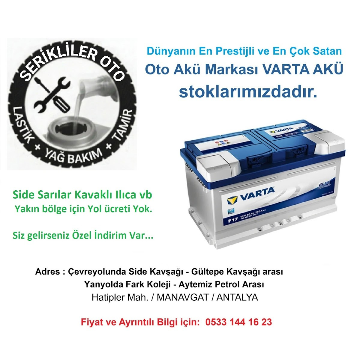 SERİKLİLER OTO Lastik Yağ Bakım Akü – Fotoğraf 3