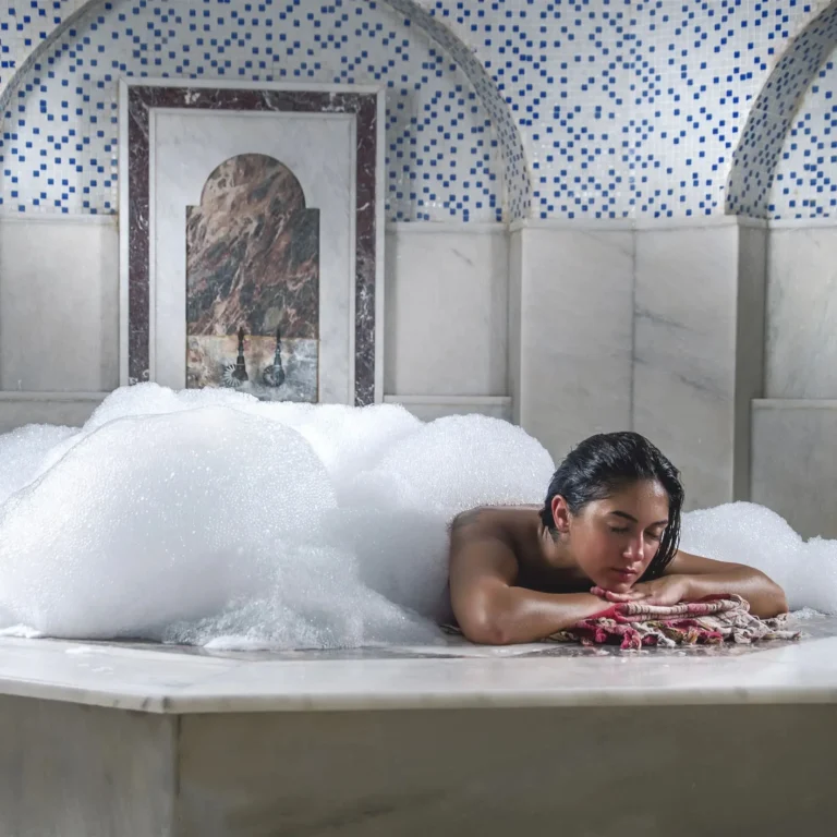 Guests arriving for Side Turkish Bath experience with hotel transfer