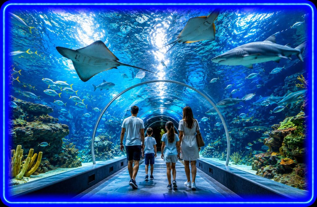 Comfortable air-conditioned tour bus for Antalya Aquarium transfer from Side hotels