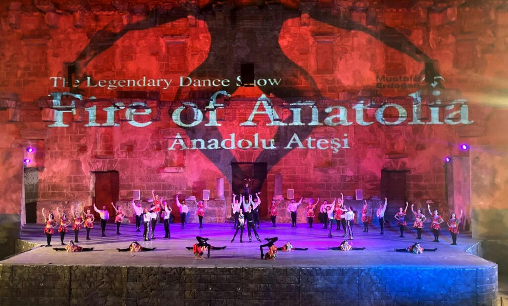Aspendos Fire of Anatolia Show from Side — video