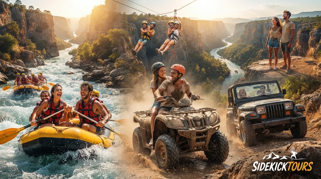 Side Super Combo Tour | Rafting Jeep Safari Quad & Zipline — video